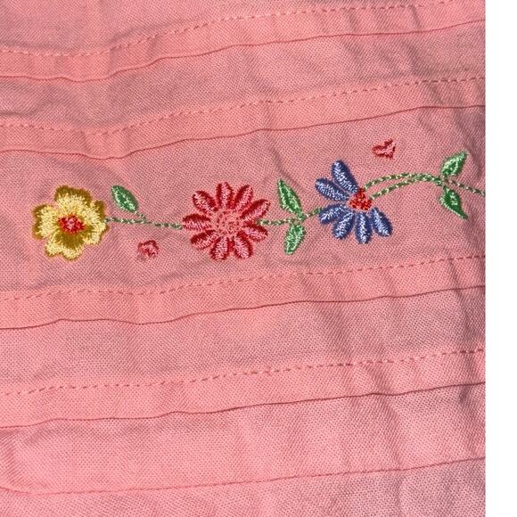 Bonnie Jean Pink Floral Embroidered Sleeveless Cotton Dress Toddler 2T Girl - Picture 5 of 9